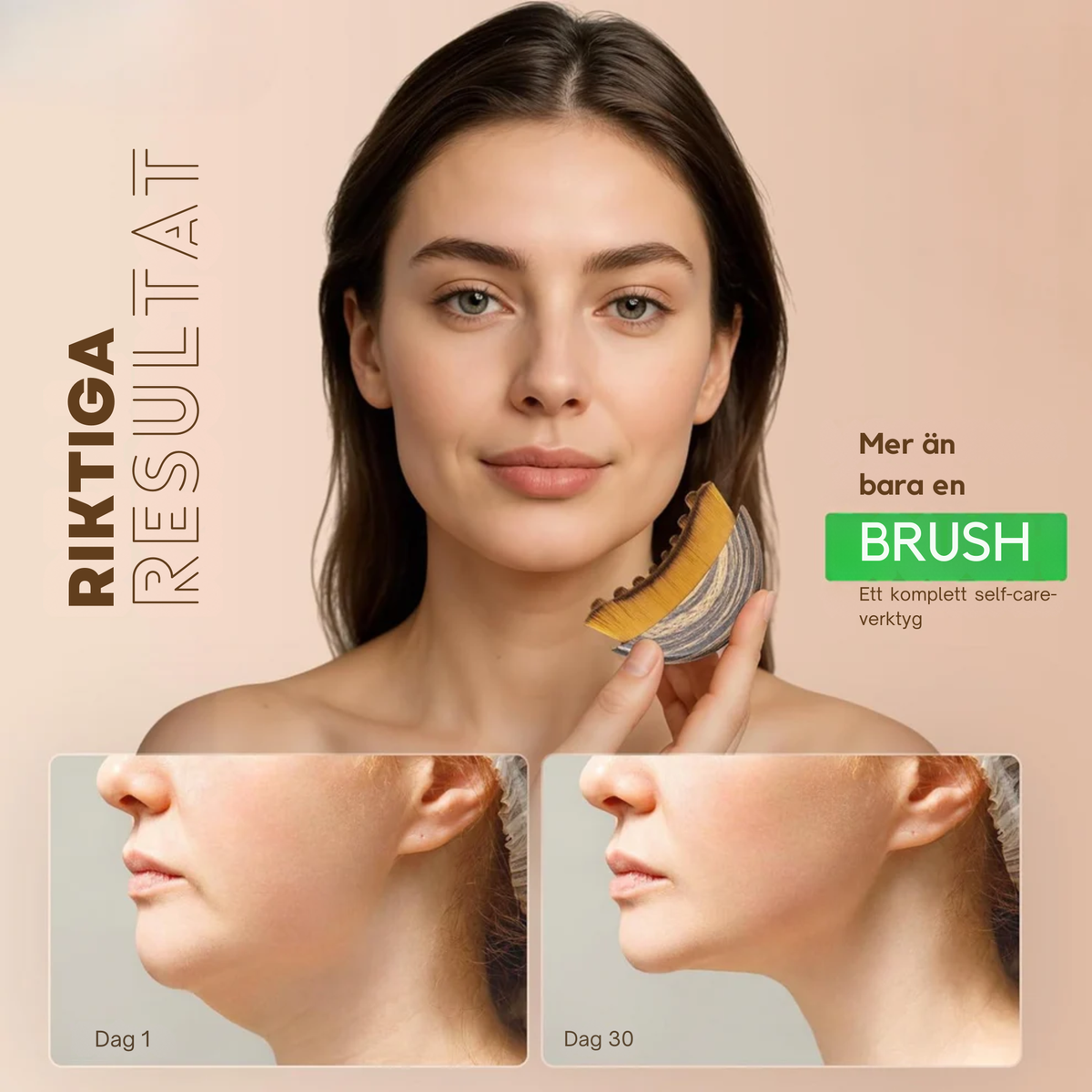 Aeki - Lymfatisk Kontureringsborste För Ansiktet